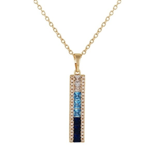 Vince Camuto Jewelry - VINCE CAMUTO TRICOLOR STONE PENDANT NECKLACE Color Gold Metallic